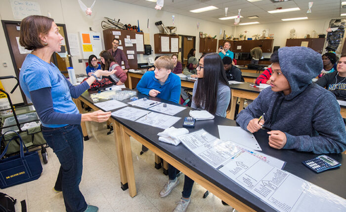 Students and Teacher in classroom